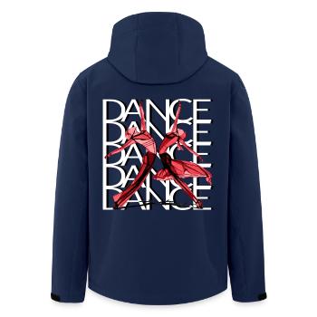 Tänzer - Recycelte Männer Softshell-Jacke von Stanley/Stella - Navy - Hinten - AI Model Male 185 light (185cm)
