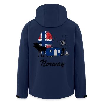 Norwegen Reise Liebe Norway Geschenk Idee schwarz - Recycelte Männer Softshell-Jacke von Stanley/Stella - Navy - Hinten - AI Model Male 185 light (185cm)