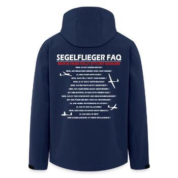 Segelflieger FAQ Geschenk - Recycelte Männer Softshell-Jacke von Stanley/Stella - Navy - Hinten - AI Model Male 185 light (185cm)