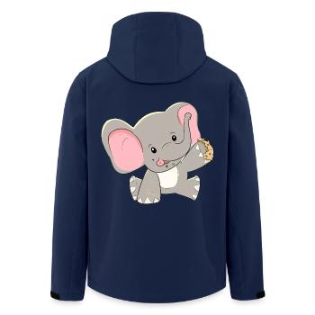 Elefant Elefanten Baby Kinder Zoo Zootiere Kekse - Recycelte Männer Softshell-Jacke von Stanley/Stella - Navy - Hinten - AI Model Male 185 light (185cm)