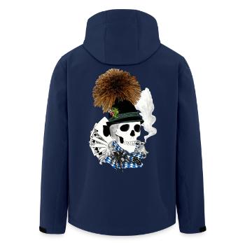 Sepp_Bayern-skull - Men’s Recycled Softshell Jacket by Stanley/Stella - navy - Back - AI Model Male 185 light (185cm)