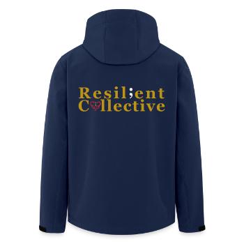 Widerstandsfähiges Kollektiv-Logo - Recycelte Männer Softshell-Jacke von Stanley/Stella - Navy - Hinten - AI Model Male 185 light (185cm)