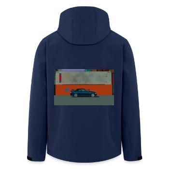 Europäischer Oldtimer - Recycelte Männer Softshell-Jacke von Stanley/Stella - Navy - Hinten - AI Model Male 185 light (185cm)