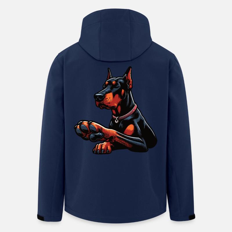Dobermann Dobermannbesitzer Dobermannliebhaber - Recycelte Männer Softshell-Jacke von Stanley/Stella - Navy
