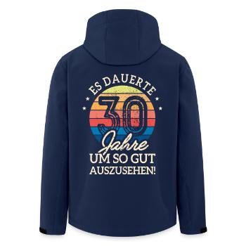 Es Dauerte 30 Jahre Gut Auszusehen 30. Geburtstag - Recycelte Männer Softshell-Jacke von Stanley/Stella - Navy - Hinten - AI Model Male 185 light (185cm)