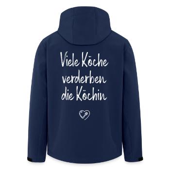 Viele Köche Verderben Die Köchin Küche Kochen Koch - Recycelte Männer Softshell-Jacke von Stanley/Stella - Navy - Hinten - AI Model Male 185 light (185cm)