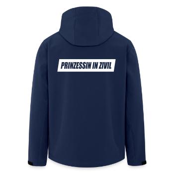 Prinzessin In Zivil Princess Off Duty JGA Kostüm - Recycelte Männer Softshell-Jacke von Stanley/Stella - Navy - Hinten - AI Model Male 185 light (185cm)