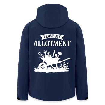 J’adore mon jardin - Veste softshell homme en polyester recyclé Stanley/Stella - marine - Dos - AI Model Male 185 light (185cm)