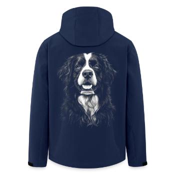 Bouvier Bernois Portrait Chien Chien - Veste softshell homme en polyester recyclé Stanley/Stella - marine - Dos - AI Model Male 185 light (185cm)