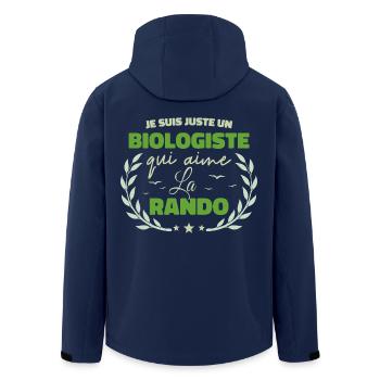 Fier d’être Biologiste et Passionné de la Randonné - Veste softshell homme en polyester recyclé Stanley/Stella - marine - Dos - AI Model Male 185 light (185cm)
