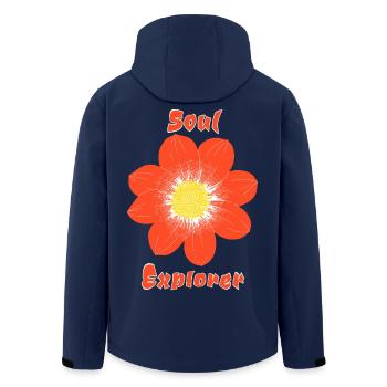 Soul Explorer - Men’s Recycled Softshell Jacket by Stanley/Stella - navy - Back - AI Model Male 185 light (185cm)