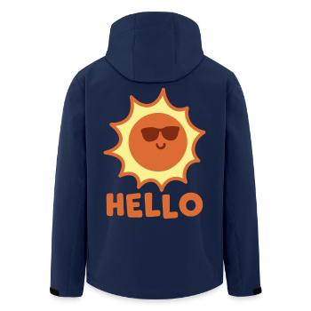 Hello Sun - Men’s Recycled Softshell Jacket by Stanley/Stella - navy - Back - AI Model Male 185 light (185cm)