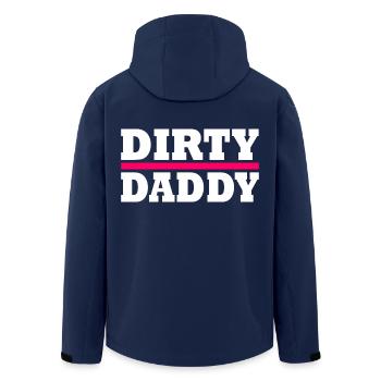 Dirty daddy - Men’s Recycled Softshell Jacket by Stanley/Stella - navy - Back - AI Model Male 185 light (185cm)