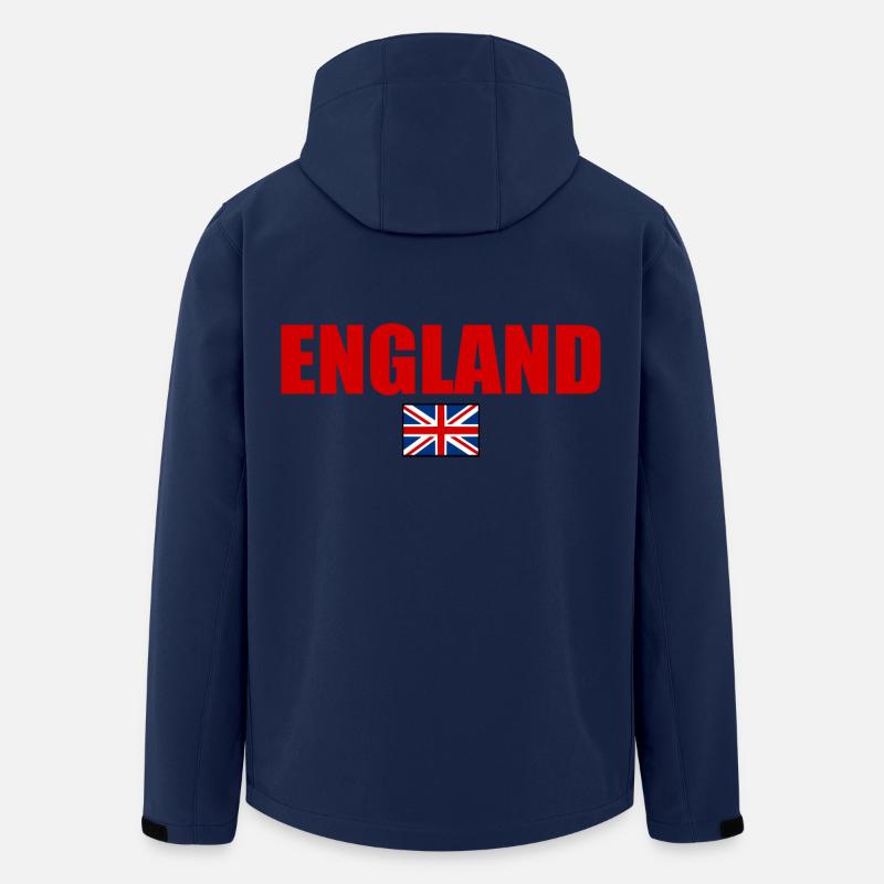 ANGLETERRE ANGLAIS DRAPEAU BRITANNIQUE - Veste softshell homme en polyester recyclé Stanley/Stella - marine