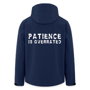 Ungeduld Spruch Ungeduldig Patience Is Overrated - Recycelte Männer Softshell-Jacke von Stanley/Stella - Navy - Hinten - AI Model Male 185 light (185cm)