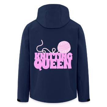 The queen of knitting - Men’s Recycled Softshell Jacket by Stanley/Stella - navy - Back - AI Model Male 185 light (185cm)