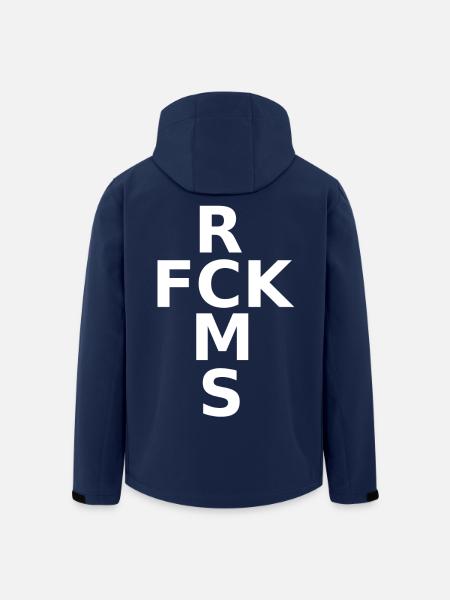 Gegen Nazis - Recycelte Männer Softshell-Jacke von Stanley/Stella - Navy