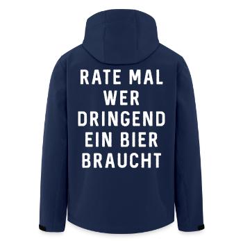 Dringend Bier Braucht Rate Mal - Recycelte Männer Softshell-Jacke von Stanley/Stella - Navy - Hinten - AI Model Male 185 light (185cm)