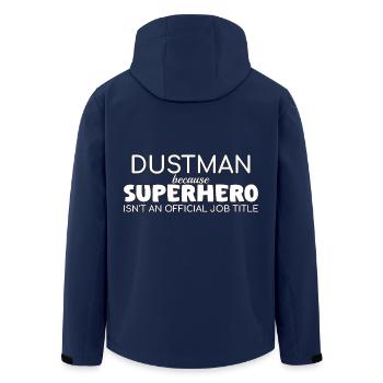 Dustman Superhero - Recycelte Männer Softshell-Jacke von Stanley/Stella - Navy - Hinten - AI Model Male 185 light (185cm)