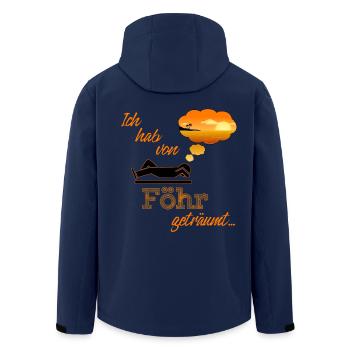 Ich habe von Föhr Foehr geträumt - Recycelte Männer Softshell-Jacke von Stanley/Stella - Navy - Hinten - AI Model Male 185 light (185cm)
