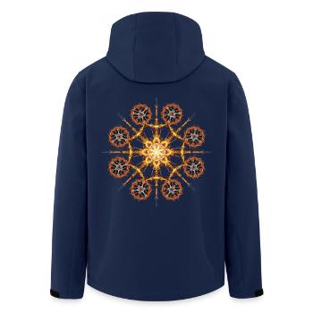 Fireballs - Recycelte Männer Softshell-Jacke von Stanley/Stella - Navy - Hinten - AI Model Male 185 light (185cm)
