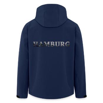 Hamburg - Recycelte Männer Softshell-Jacke von Stanley/Stella - Navy - Hinten - AI Model Male 185 light (185cm)