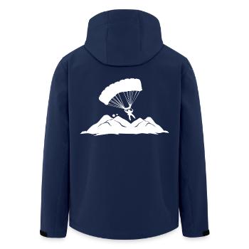 Paragliding Paragliding Paraglider hobby - Men’s Recycled Softshell Jacket by Stanley/Stella - navy - Back - AI Model Male 185 light (185cm)