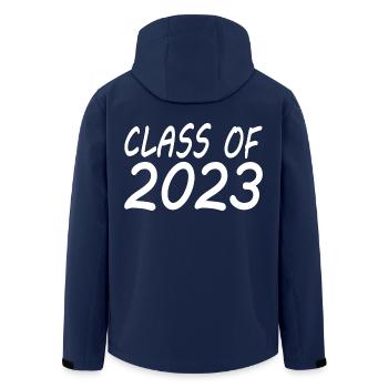 Class of 2023 - Men’s Recycled Softshell Jacket by Stanley/Stella - navy - Back - AI Model Male 185 light (185cm)
