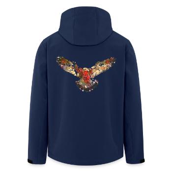 Faucon pèlerin Vintage - Veste softshell homme en polyester recyclé Stanley/Stella - marine - Dos - AI Model Male 185 light (185cm)
