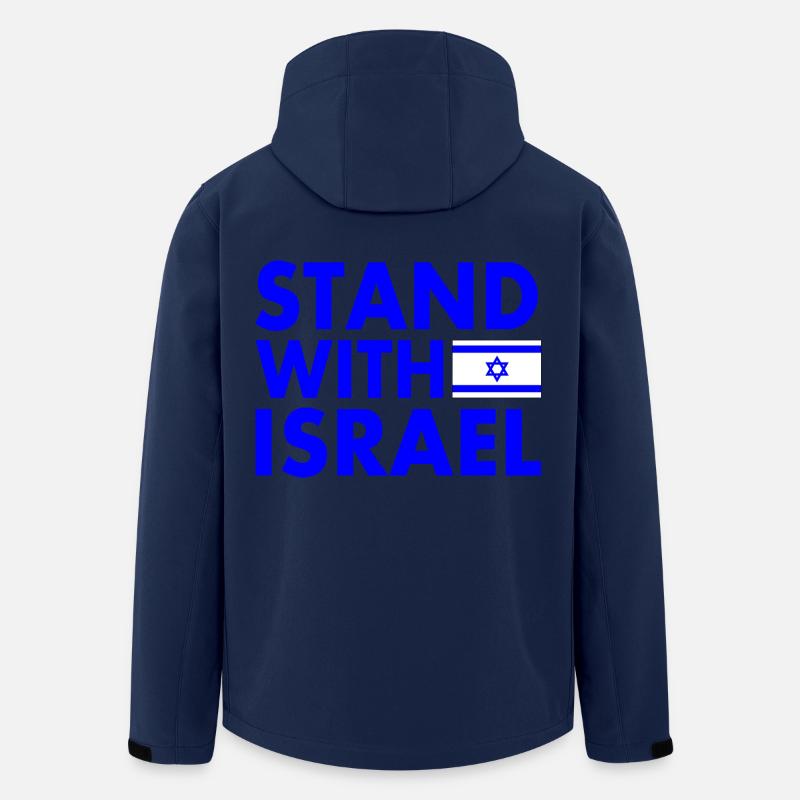 Stand with israel - Veste softshell homme en polyester recyclé Stanley/Stella - marine