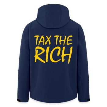 Tax the rich - Veste softshell homme en polyester recyclé Stanley/Stella - marine - Dos - AI Model Male 185 light (185cm)