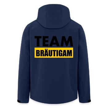 Team bräutigam - Recycelte Männer Softshell-Jacke von Stanley/Stella - Navy - Hinten - AI Model Male 185 light (185cm)