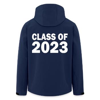 Class of 2023 - Men’s Recycled Softshell Jacket by Stanley/Stella - navy - Back - AI Model Male 185 light (185cm)