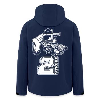 2T Engine - Men’s Recycled Softshell Jacket by Stanley/Stella - navy - Back - AI Model Male 185 light (185cm)