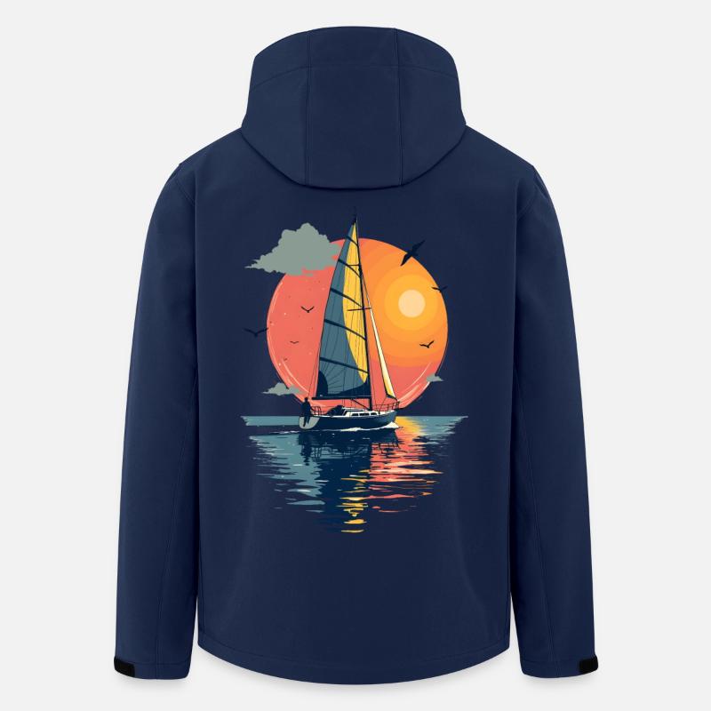 Sailboat before sunset - Men’s Recycled Softshell Jacket by Stanley/Stella - navy
