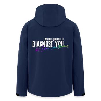 Je ne suis pas qualifié pour vous diagnostiquer ! - Veste softshell homme en polyester recyclé Stanley/Stella - marine - Dos - AI Model Male 185 light (185cm)