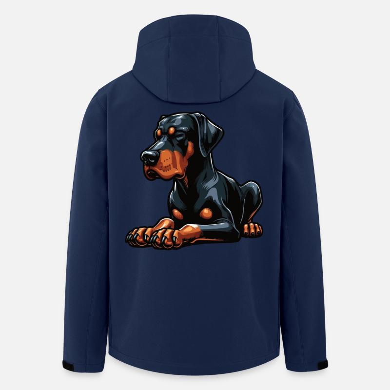 Dobermann Dobermannbesitzer Dobermannliebhaber - Recycelte Männer Softshell-Jacke von Stanley/Stella - Navy