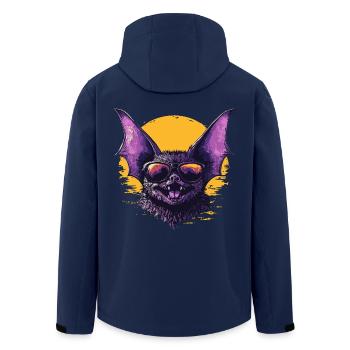 Funny Bat - Men’s Recycled Softshell Jacket by Stanley/Stella - navy - Back - AI Model Male 185 light (185cm)