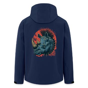 Fantasy Punkrock Rhino - Veste softshell homme en polyester recyclé Stanley/Stella - marine - Dos - AI Model Male 185 light (185cm)