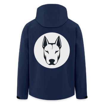 Bullterrier - Recycelte Männer Softshell-Jacke von Stanley/Stella - Navy - Hinten - AI Model Male 185 light (185cm)