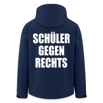 Schüler gegen rechts - Recycelte Männer Softshell-Jacke von Stanley/Stella - Navy - Hinten - AI Model Male 185 light (185cm)