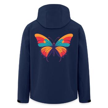 Butterfly - Men’s Recycled Softshell Jacket by Stanley/Stella - navy - Back - AI Model Male 185 light (185cm)