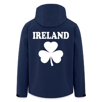 Trèfle d’Irlande - Veste softshell homme en polyester recyclé Stanley/Stella - marine - Dos - AI Model Male 185 light (185cm)