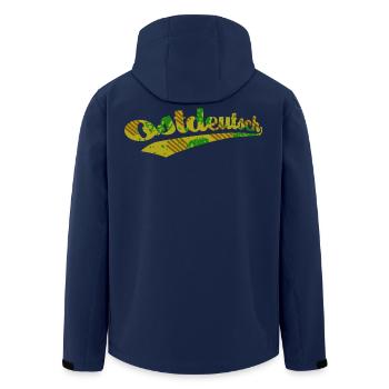 Ostdeutsch Camo Logo - Recycelte Männer Softshell-Jacke von Stanley/Stella - Navy - Hinten - AI Model Male 185 light (185cm)