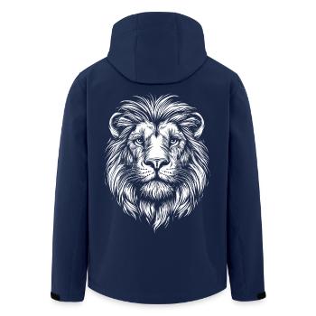 Lion Portrait Wildlife Africa Animals - Men’s Recycled Softshell Jacket by Stanley/Stella - navy - Back - AI Model Male 185 light (185cm)