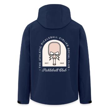 Pickleball girls club squad player black aesthetic - Men’s Recycled Softshell Jacket by Stanley/Stella - navy - Back - AI Model Male 185 light (185cm)