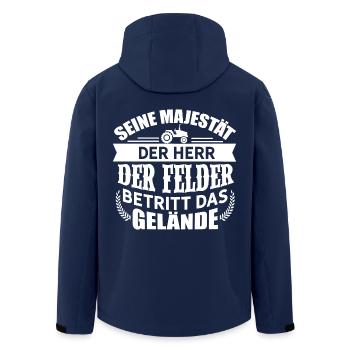 LANDWIRT / FARMER / BAUER / BERUF - Recycelte Männer Softshell-Jacke von Stanley/Stella - Navy - Hinten - AI Model Male 185 light (185cm)