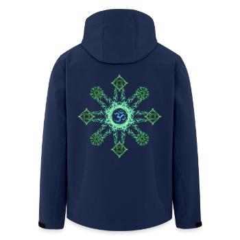 Blue/Green Om - Recycelte Männer Softshell-Jacke von Stanley/Stella - Navy - Hinten - AI Model Male 185 light (185cm)
