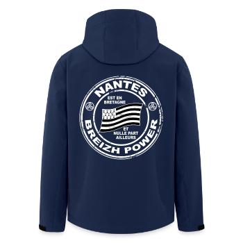 Nantes, c'est en Bretagne - Veste softshell homme en polyester recyclé Stanley/Stella - marine - Dos - AI Model Male 185 light (185cm)