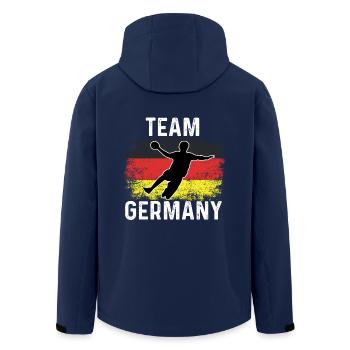 Équipe Allemagne EM Coupe du monde Équipe Allemagne Fan de handball - Veste softshell homme en polyester recyclé Stanley/Stella - marine - Dos - AI Model Male 185 light (185cm)